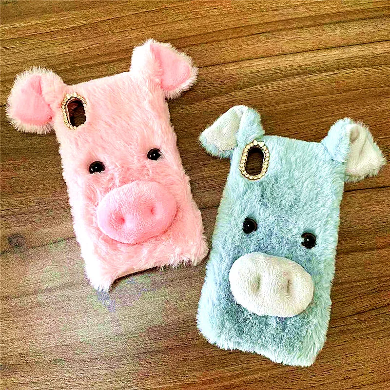 

Cute plush phone case silicone pig phone case for XIAOMI 6 6Plus 4A 8 8SE 9Redmi Note 3 4 4X 5 6 7 A PRO FUNDA