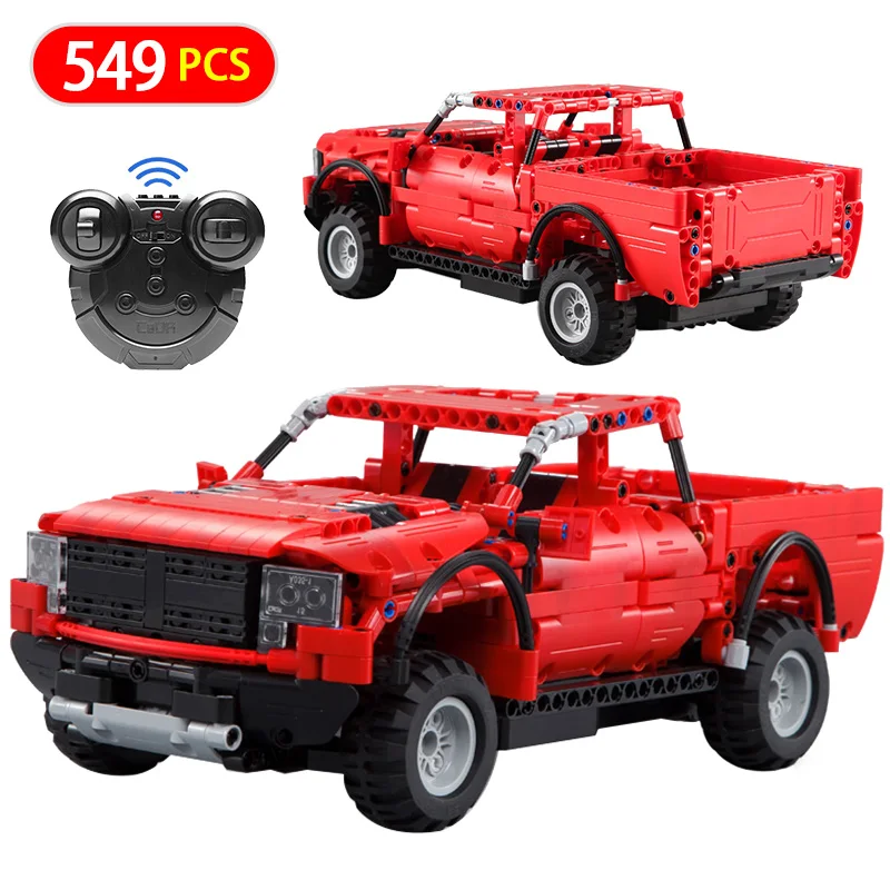 

549Pcs RC 2.4Ghz Electric Pickup Trucks Model Building Blocks legoingly Technic Car SUV Vehicles Bricks Toys For Boys Gifts