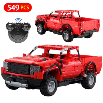 

549Pcs RC 2.4Ghz Electric Pickup Trucks Model Building Blocks technic Car SUV Vehicles Bricks Toys For Boys Gifts