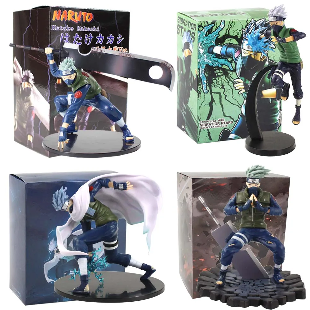 Naruto Shippuden Anime Kakashi with Sword Weapoon Fighting Ver. PVC Action Figure Toys Figurine Collection Model Toy Brinquedos | Игрушки и