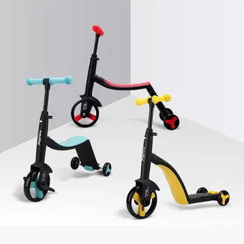 

3 in 1 Kids Kick Scooter Kickboard+ Tricycle + Balance bike Child Ride On Toy Boy Girl Scooter Adjustable Toddler Birthday Gift