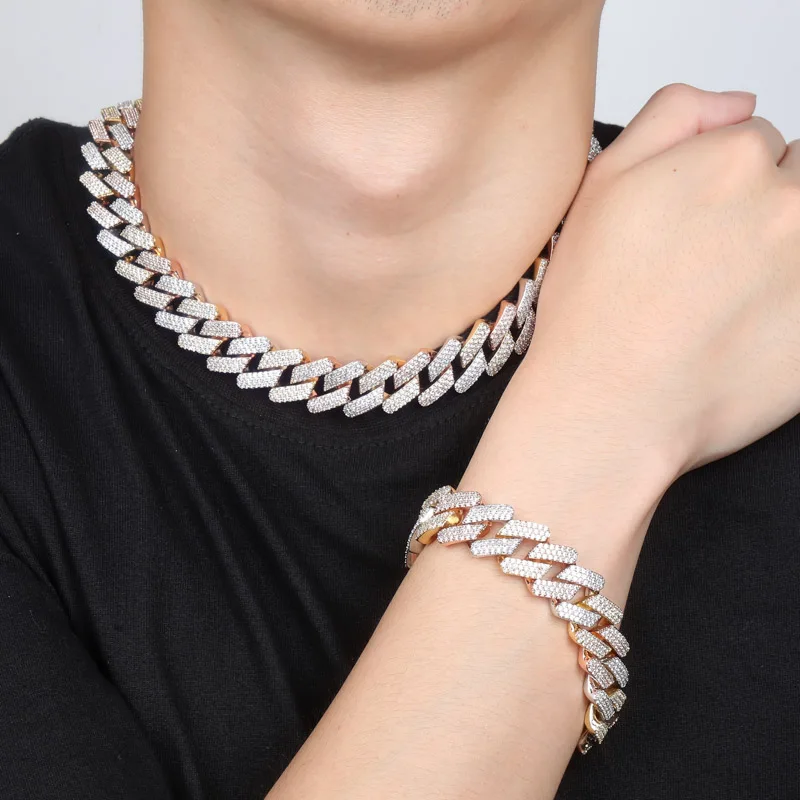 TOPGRILLZ 20mm Miami Newest Box Clasp Cuban Link Chain Heavy Iced Zircon Necklace Choker Bling Bling Hip hop Jewelry For Men