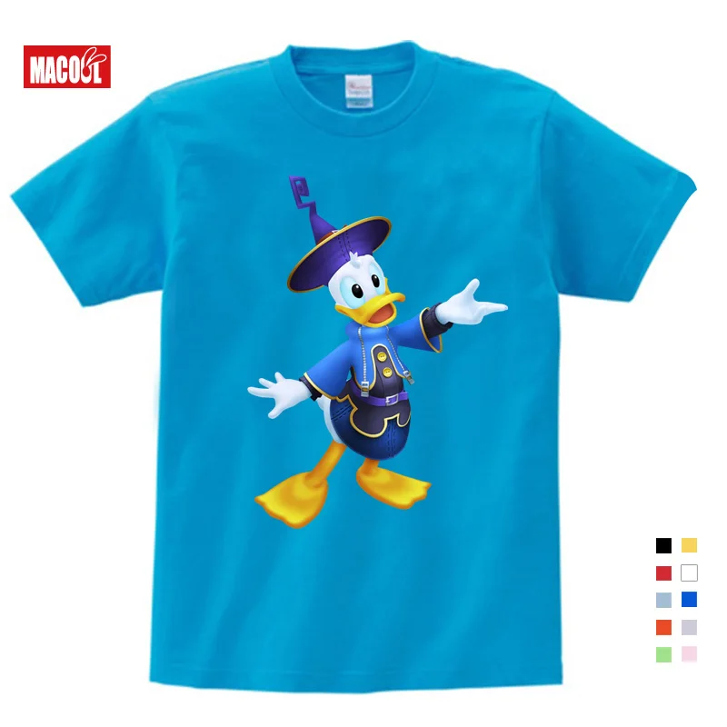 

Leisure Kids T-shirt 2020 Summer Short Sleeve T Shirts Donald Duck Mickey Mouse Cartoon Children Clothing Girl Pink Clothes