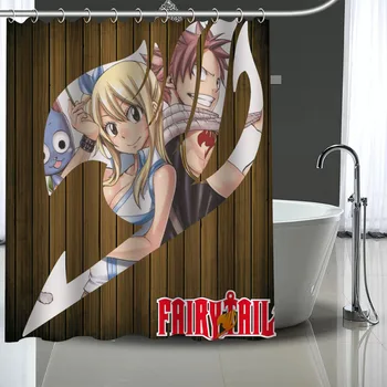 

Fairy Tail Custom Pattern Polyester Bath curtain Waterproof Shower Curtains DIY Bath Screen Printed Curtain for Bathroom