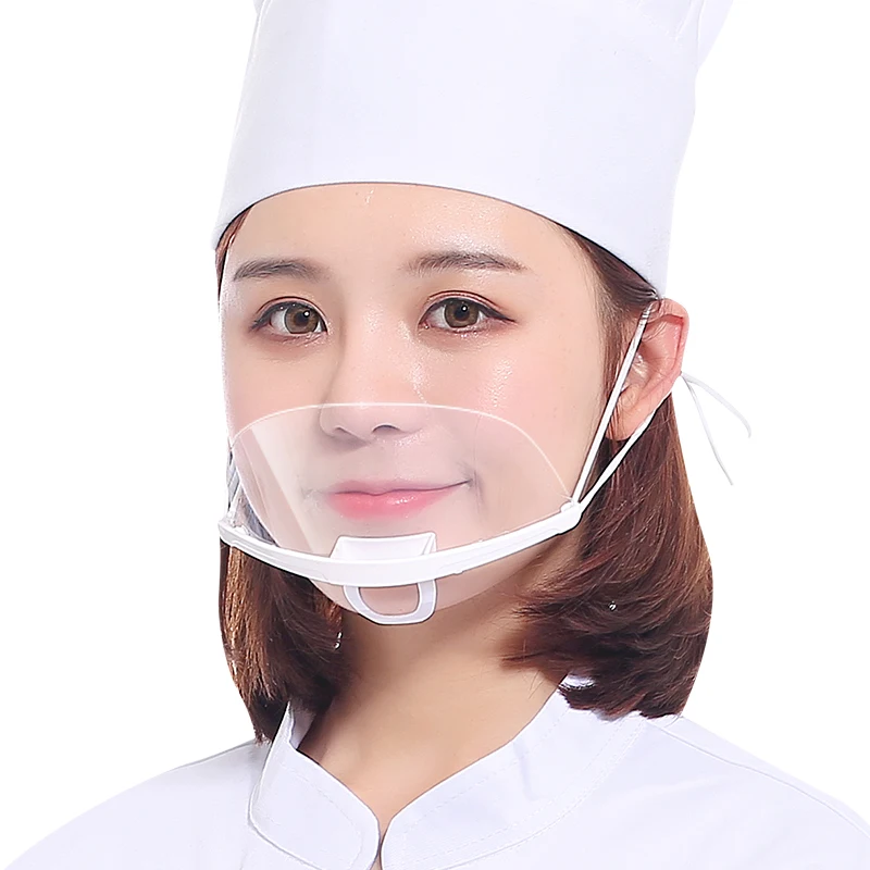 

plastik mundschutz face shield Transparent mouth cover for Food Service