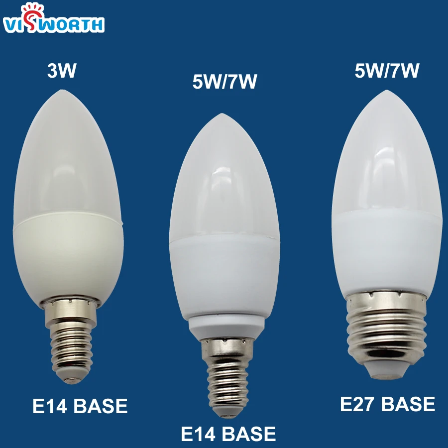 LED svíčka lehký 3W 5W 7W hory energie chandlier broušené sklo lampa ampule bombillas E14 E27 střídavého 110V 220V teplý rýma bělouš klas LED cibule