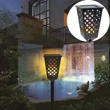 Светодиодный светильник на солнечной батарее, фонарь светильник для сада, водонепроницаемый, для улицы, во дворе, лужайки, танцевальное пламя, мерцающий декоративный светильник s