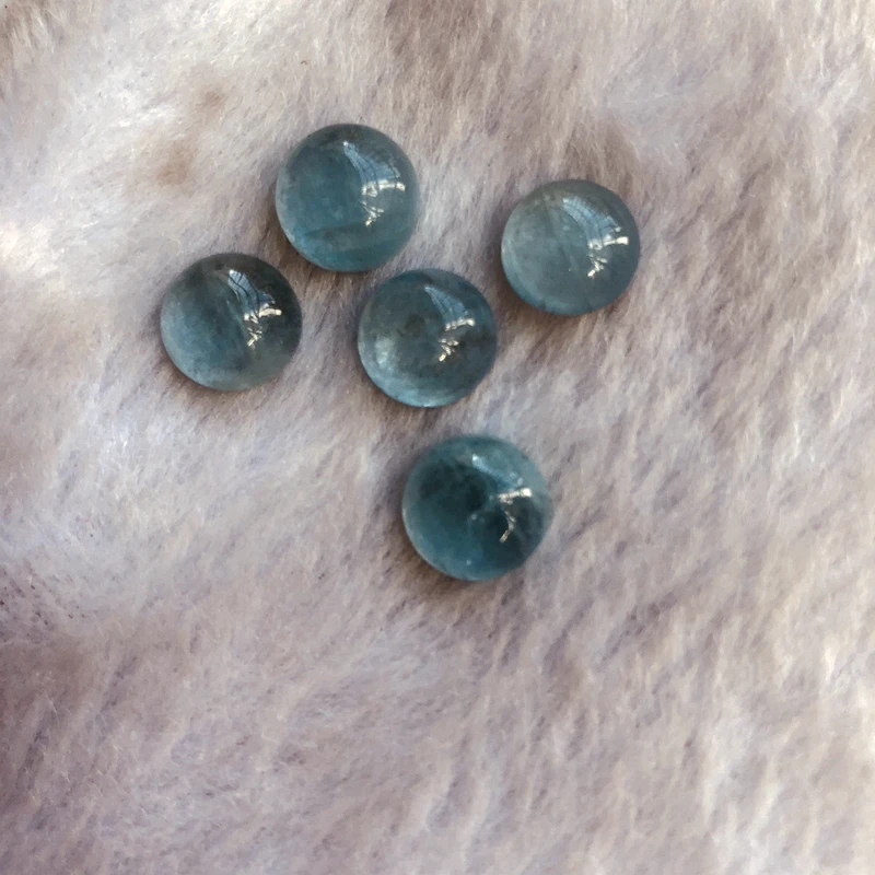 3MM Tiny Opal round flat back cabochons blue white gemstone jewelry making 10pcs 