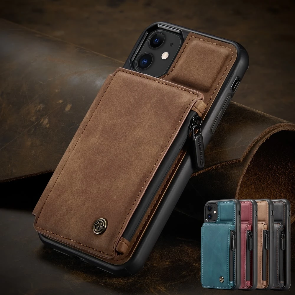 Винтажный кожаный чехол для iPhone 11 Pro Xs Max X Xr 7 8 Plus SE2 мужской кошелек с держателем