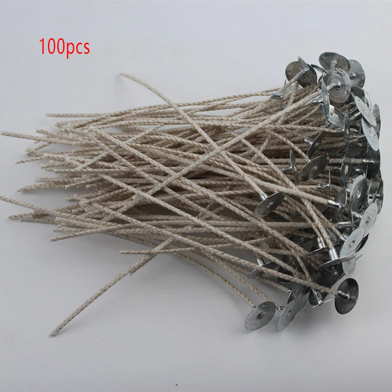 Description Picture 2 of item100pcs/Bag White Brown Pure Cotton Soybeans Core Candles Smokeless Wicks 2mm And 15/20cm Candle Making Supplies Accessories