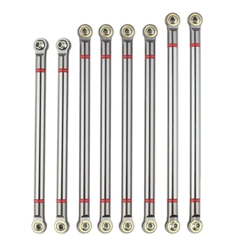 

8Pcs Wheelbase Link Rod Aluminum Alloy Link Rod 313Mm for 1/10 Rc Car Crawler Axial Scx10