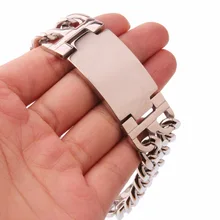 Мужские панковские молитвы Иисуса гладкий плоский браслет титановые стальные браслеты 316L из нержавеющей стали ювелирные изделия Шарм браслет цепной браслет