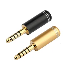 

4.4mm 5 Pole HIFI Earphone Adaptor DIY Mini 3.5mm Stereo Audio Jack Connector Gold Plated Headphone Plug Adapters Black Gold