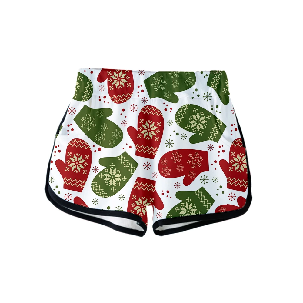 Рождественские 3D модные повседневные шорты Популярные шорты с эластичной резинкой на талии женские хлопковые 3D эксклюзивные хип хоп горячие летние шорты s-xl