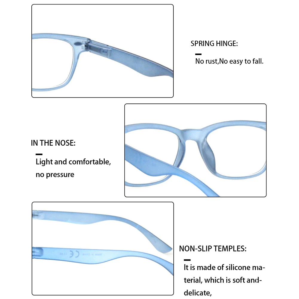 High Quality Reading Glasses for Men and Women Spring Hinge Reader Eyeglasses Diopter+0+0.5+1.0+2.0+3.0+4.0+5.0+6.0 4