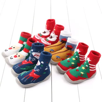 

Christmas Baby Shoes Newborn Boy Girl Toddler First Walkers Booties Cotton Comfort Soft Anti-slip Warm Children shoes