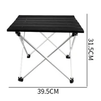 Портативный складной стол для кемпинга, походов, путешествий, пикника на открытом воздухе, ультра-легкий пляжный стул из сплава Al - Цвет: Table   40 35 32 cm