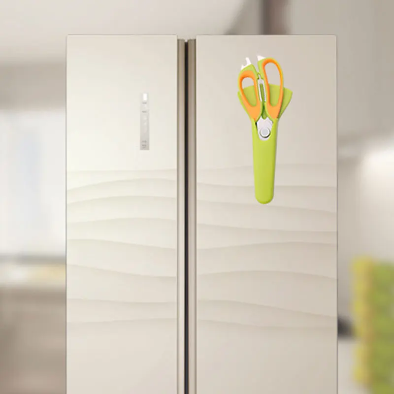 Прямая поставка 2CR13 Многофункциональные кухонные ножницы из нержавеющей стали TPR материал Нескользящая ручка ножницы для костей с PP набор ножниц
