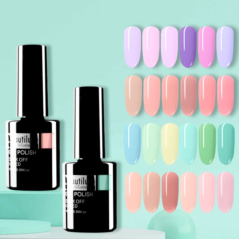Beautilux Gel Nail Polish Light Color Nails Art Gels Varnish Soak Off UV LED Semi Permanent Nail Polish Lacquer 10ml|Nail Gel| - AliExpress