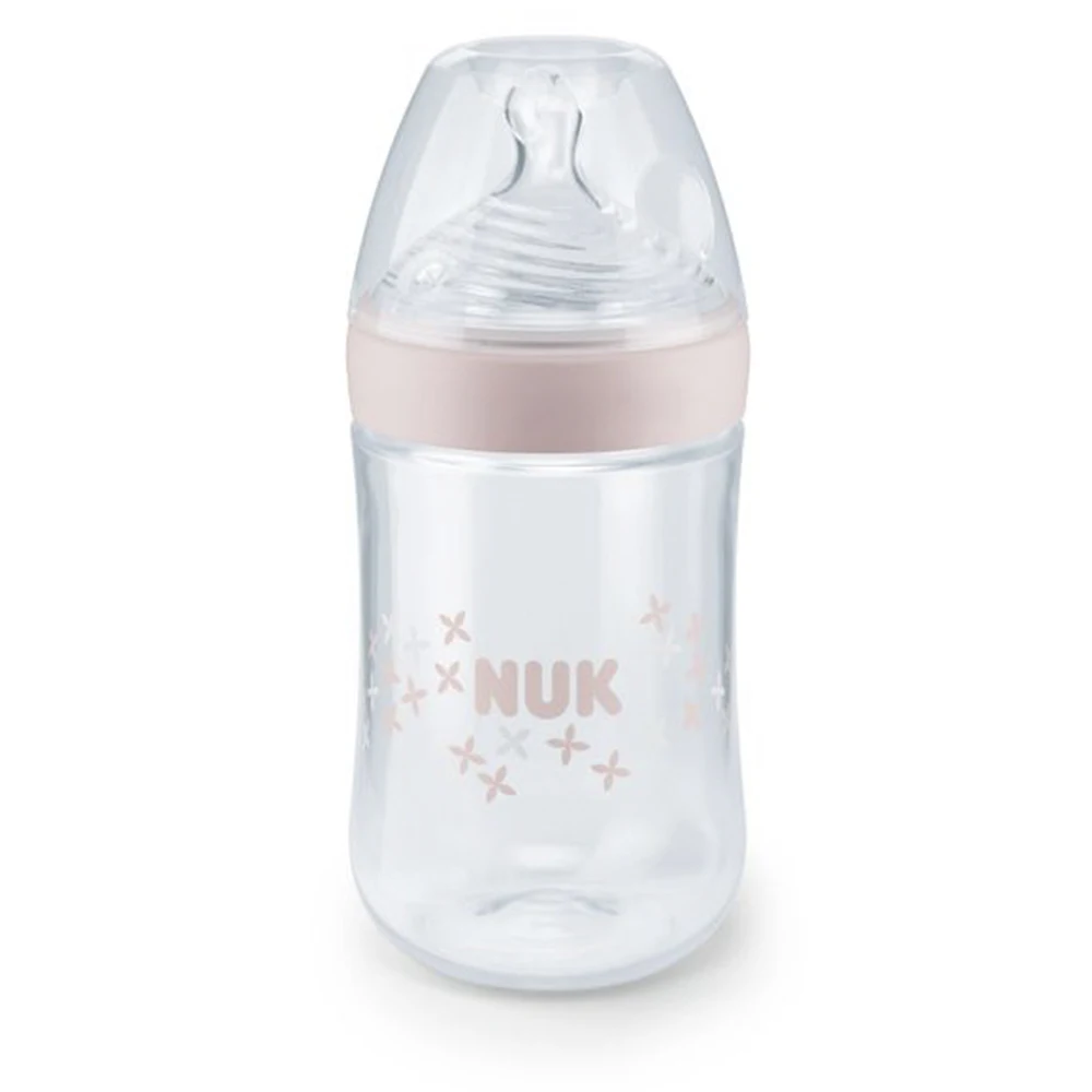 Бутылочка NUK Nature Sense из ПП 260 мл с соской из силикона с отв. "М", разм.2- ассорт