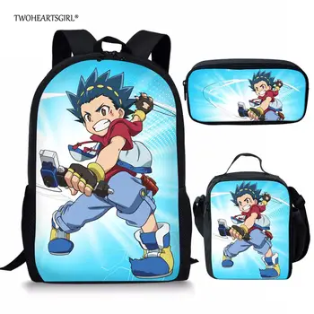 

Twoheartsgirl Children Anime Beyblade Burst Evolution School Bag for Teenager Boys Girls Kids Schoolbag Primary Student Bookbags