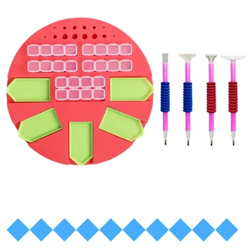 

Huacan DIY Diamond Painting Storage Point Drill Pen Tool Set Diamond Embroidery Mosaic Tray Accessories