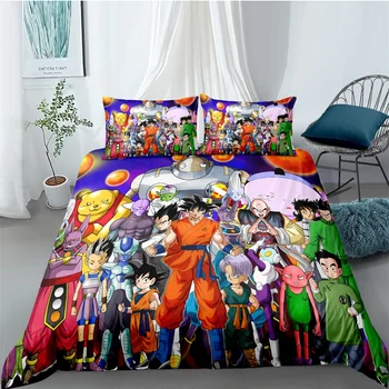 

Comic Dragon Ball Bedding Set Bedroom Decor Kids Gift Hypoallergenic Quilt Cover 1PC Duvet Cover with Pillowcase Dropship