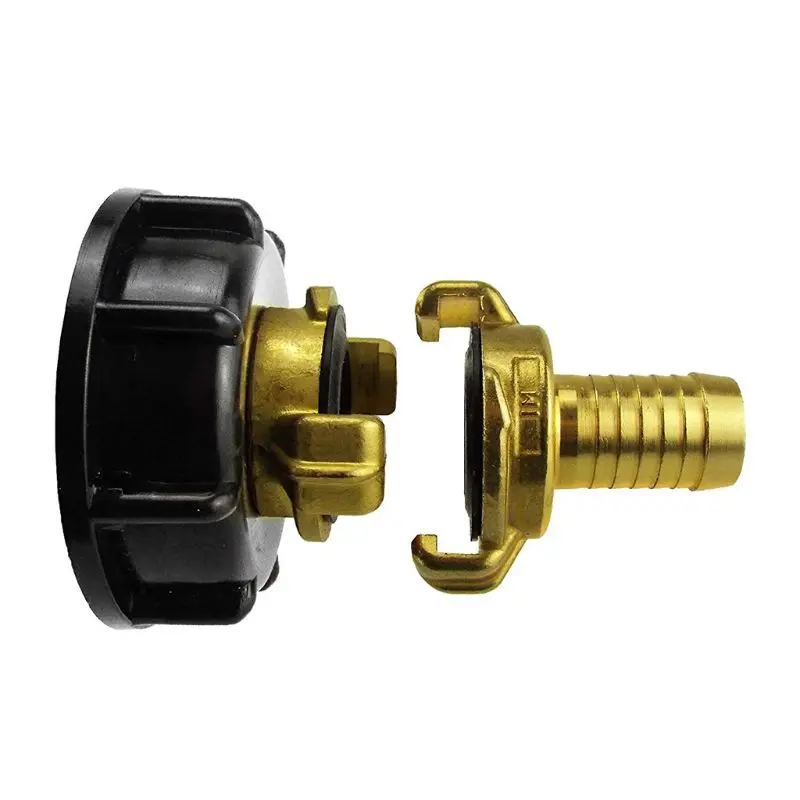 

Water storage tank IBC Tank adapter S60X6 with 20/25mm barbed brass geka style hose connector A5YD