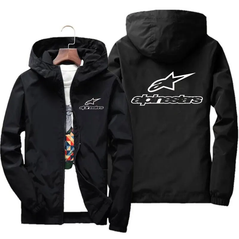 

Spring Autumn Men's Bomber Zipper Jacket High Mountain Star Jacket Men Casual Thin Jacket Hooded Coats Casual windbreaker S-7XL