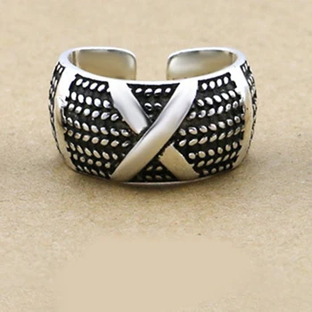 

New 925 Sterling Silver Cross Rings for Women Adjustable Size Rings Fashion Wedding Jewelry Anillos Mujer