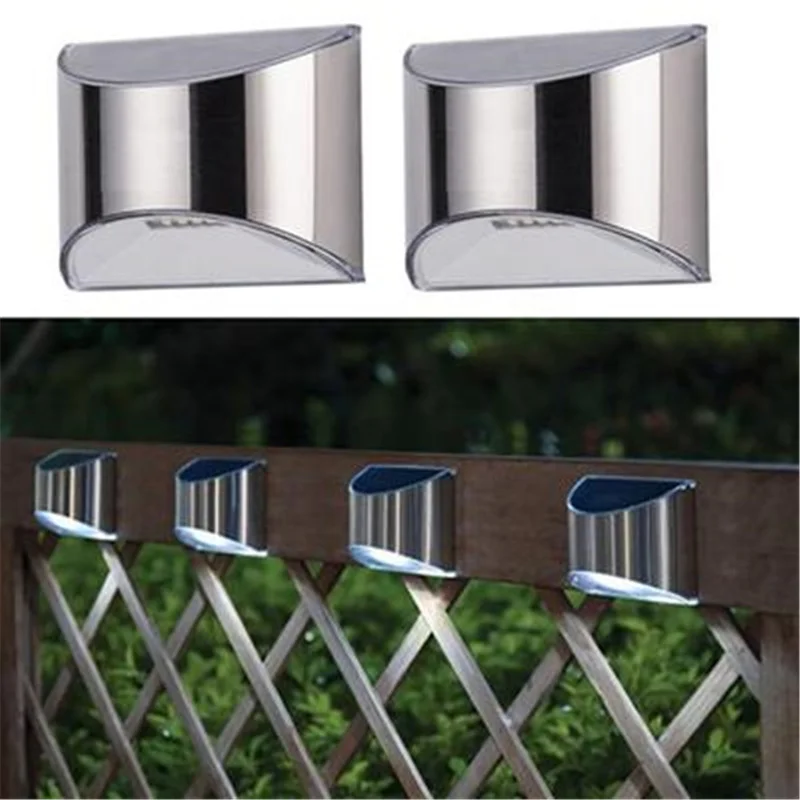 solar flood lights outdoor Solar Lights Solar Step Lights Outdoor Waterproof LED Solar Stair Fence Lamp Decoration Solar Lighting for Garden Patio Pathway solar lights