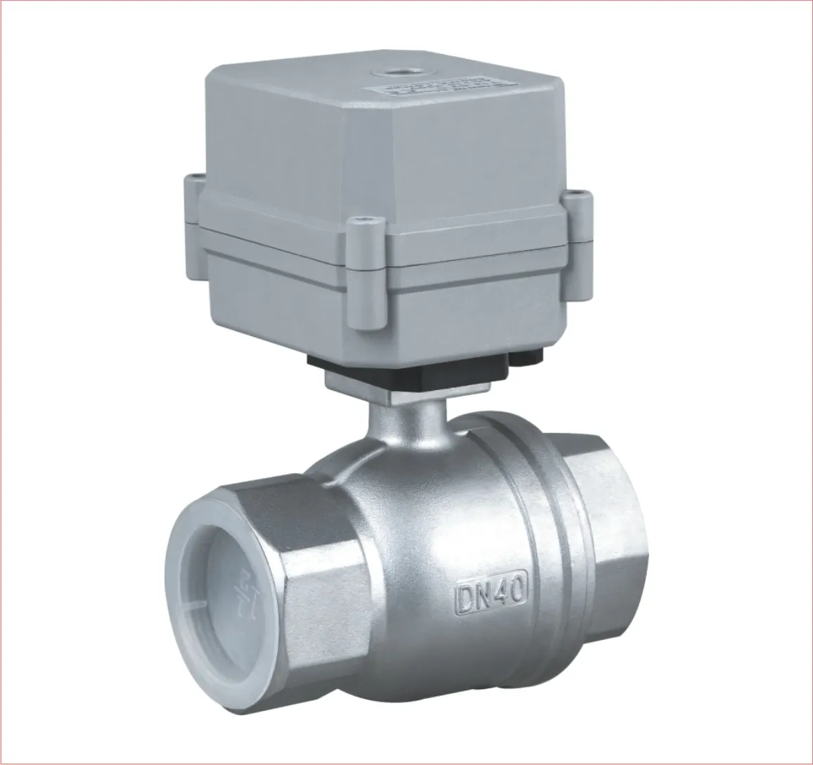 

1-1/2'' 2 Way 9-24VAC/DC Motorized Ball Valve SS304 Electric Water Valve Fail Safe Position Feedback Signal Control Valve