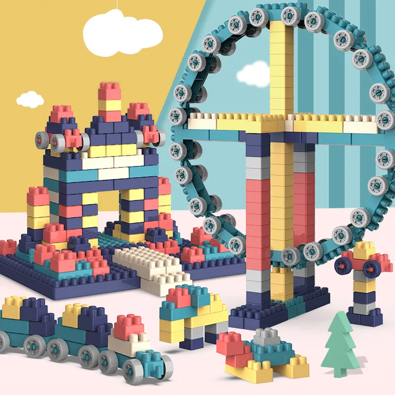 

2019 New Xmas Gifts Children Building Bricks Storage Box Juguetes Brinquedos DIY Blocks For Kids Educational Toys Over 3 year