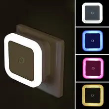 Qifu led night light sensor de controle noite lâmpada de poupança energia led sensor da ue eua plug nightlight para crianças quarto