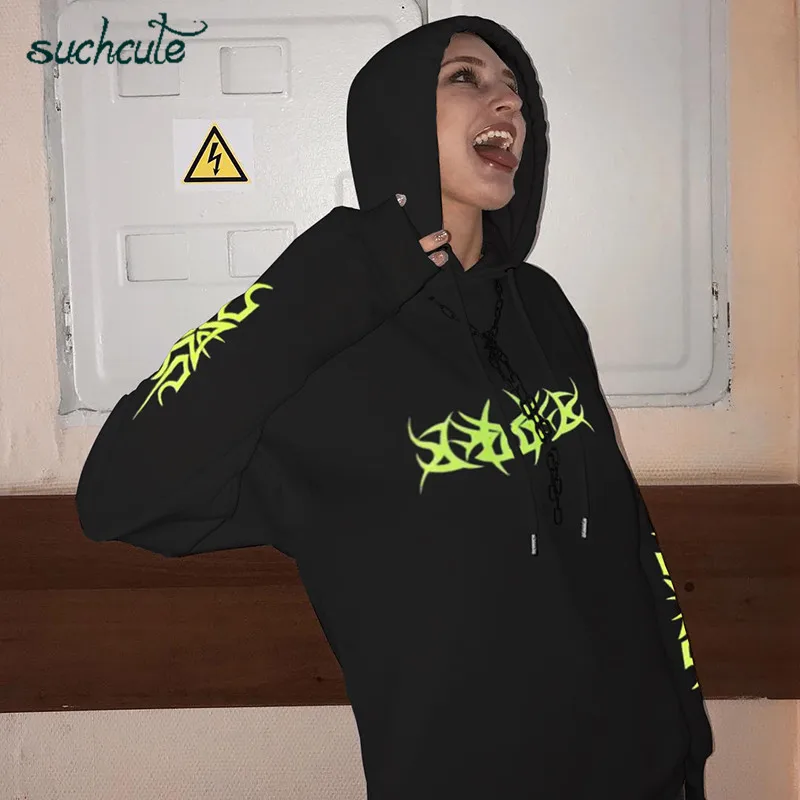 

SUCHCUTE Plus Size Hoodies For Women Gothic Top Kpop Bangtan 2019 Long Sleeve Hip Hop Harajuku Hoodie Sweatshirt Clothes Moletom