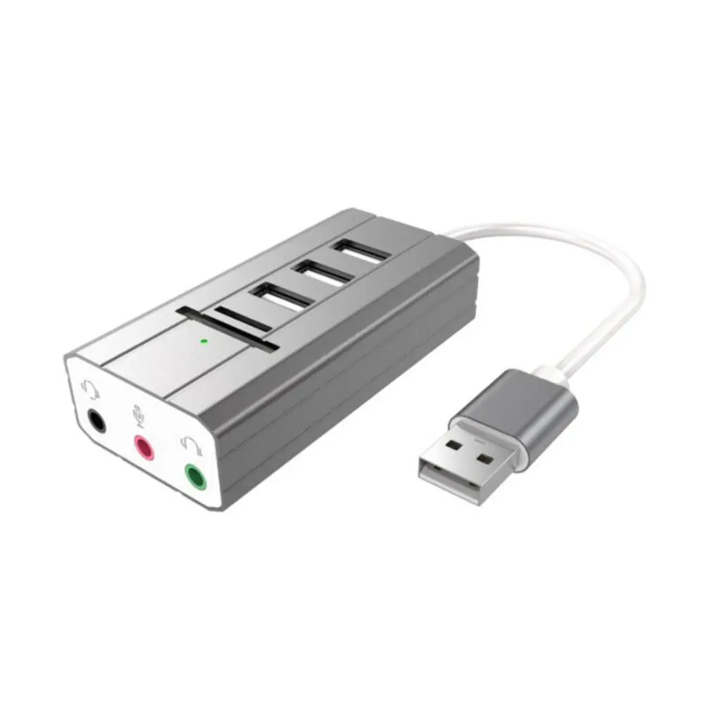 3 usb порта Многофункциональный usb-концентратор+ USB внешняя звуковая карта+ USB кардридер для ноутбуков