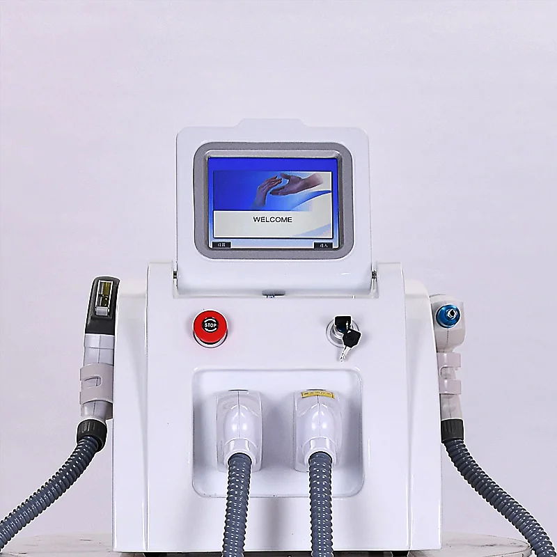 Portable 2 in 1 SHR OPT+ Radio Frequency+ ND-YAG Tattoo Removal Machine and E-LIGHT/OPT /IPL Carbon Peeling Hair Removal Machine