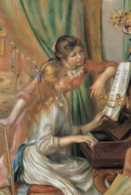 Tow Young Girls At The Oiano Jigsaw Puzzle, 1000 деталей, бумажная головоломка для взрослых, декомпрессионная головоломка, 1000 шт., игрушки для взрослых детей - Цвет: puzzle1000
