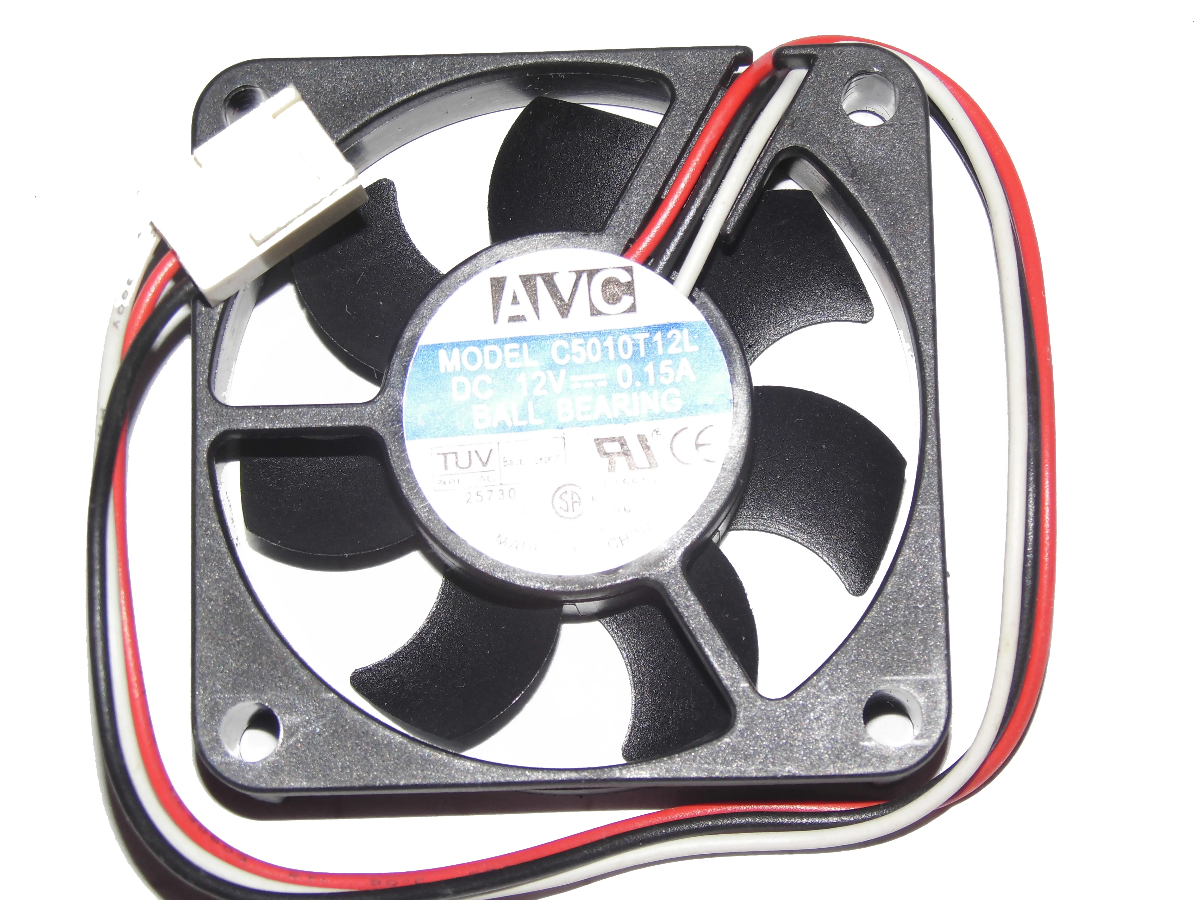 AVC 50*10 мм C5010T12L 12 В 0.15A 3 провода 3 контакта 5 см Корпус Вентилятор cpu кулер