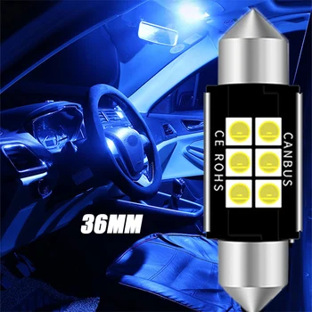 

2pcs Car Interior Light Canbus C5W 36mm Festoon LED 3030 Dome Light Lampfor BMW E46 1998-2005 E60 2008-2010 12V White