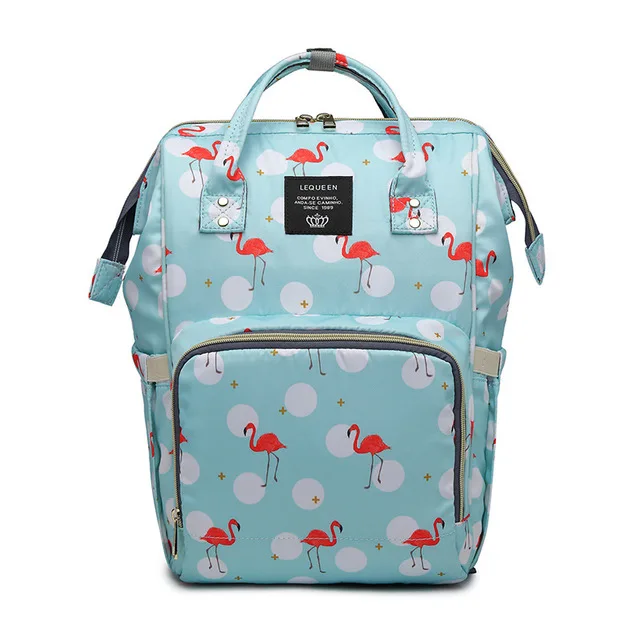 Сумка для подгузников, рюкзак для мам, для путешествий, водонепроницаемая, Большая вместительная сумка для коляски, lequeen, единорог, сумка для беременных, пеленка, Детская сумка - Цвет: 26x17x40cm-Blue