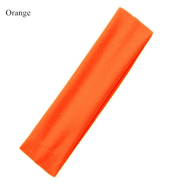 22 Color Fashion Sports Headband Wide Elastic Yoga Hair Bands Running Fitness Headwear Women Turban Head Warp Hairband Sweatband Orange