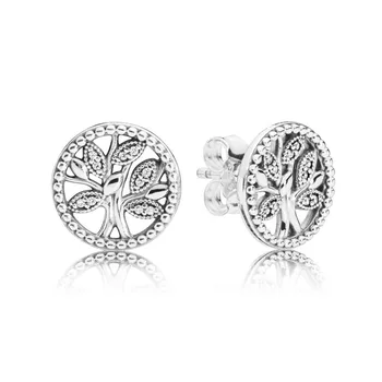

Baofu New 925 Sterling Silver Stud Earrings Tree Of Life Aboriginal Ear Studs Lady Gift High Jewel