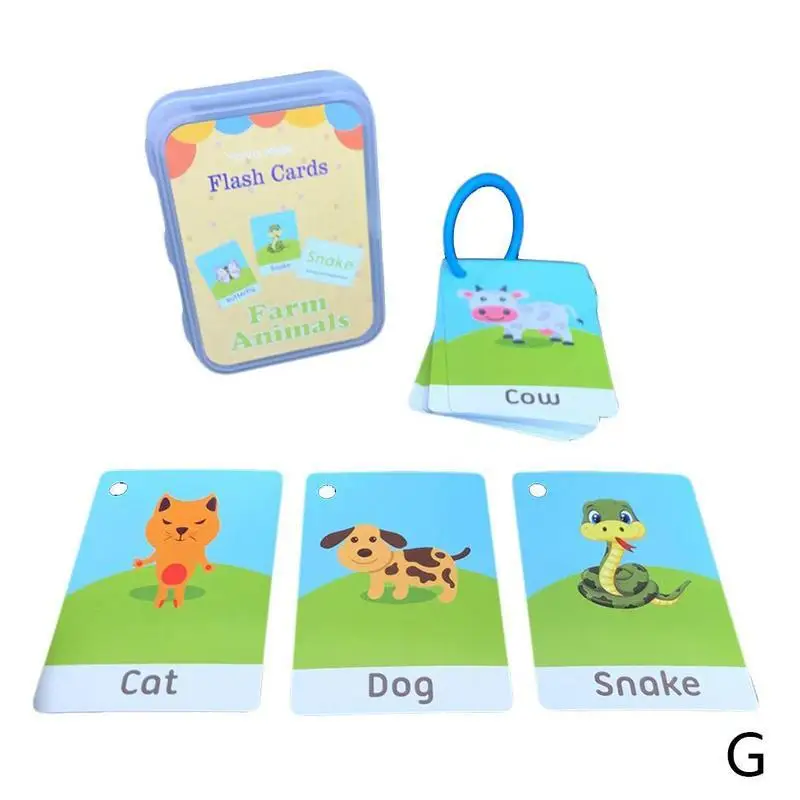 Flash Cards for Children Memory Training Early Learning English Flash Card Fruit Alphabet Shape Pattern Learning Educational Toy plush toys for babies Baby & Toddler Toys