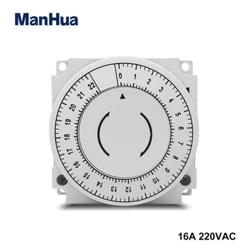 

ManHua GT-01A 220V 16A Socket Timer Switch Plug-in 22 Hours Programmable Mechanical Mini Timer Switch