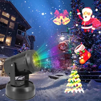 

Outdoor LED Snowflake Pattern Light Blizzard Laser Projector Lamp USB Move Snow Christmas Rotating Projection Light Party Decor