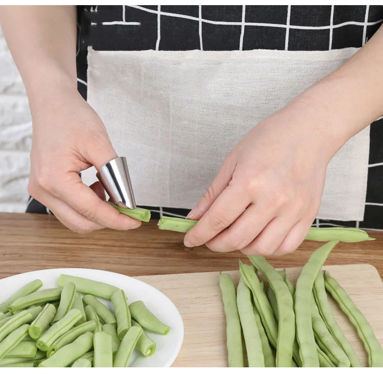 5/1pcs Stainless Steel Cutting Finger Protector Vegetable Fruite Peeling  Pine Nuts Pistachio Kitchen Accessories Peeling Tool