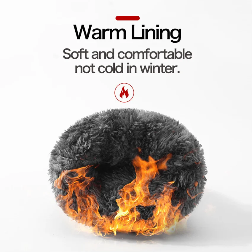 FRALU Winter Gloves For Men Windproof Warm Thick Business Men's Gloves Skin-friendly Touch Screen Night Riding