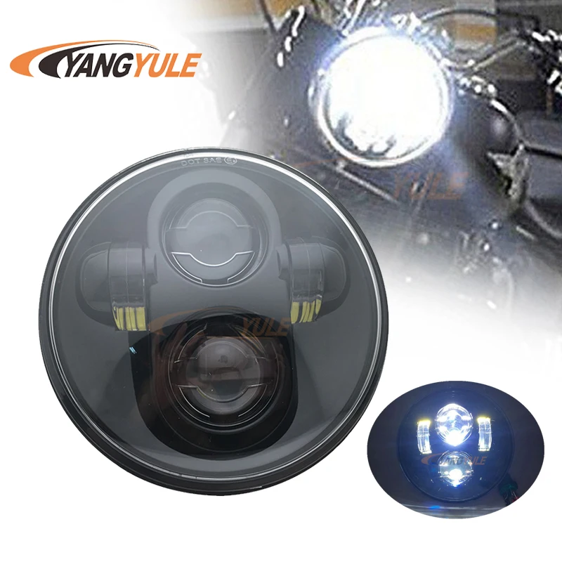 

5.75 Inch Motos Headlight Bulb 5 3/4" High Low Beam H4 LED Headlamp Kit Driving Lights For Ha-rley Motorcycle