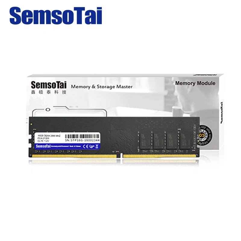 SemsoTai ram ddr4 4 ГБ 8 ГБ 16 ГБ 2400 МГц 2666 МГц CL = 17/19 PC4-19200/21300 1,2 в 288pin пожизненная гарантия память оперативная память ddr 4 Настольный
